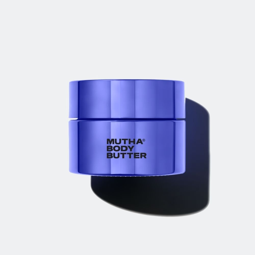 MUTHA Body Butter Original Citrus jar on a light background with a shadow.